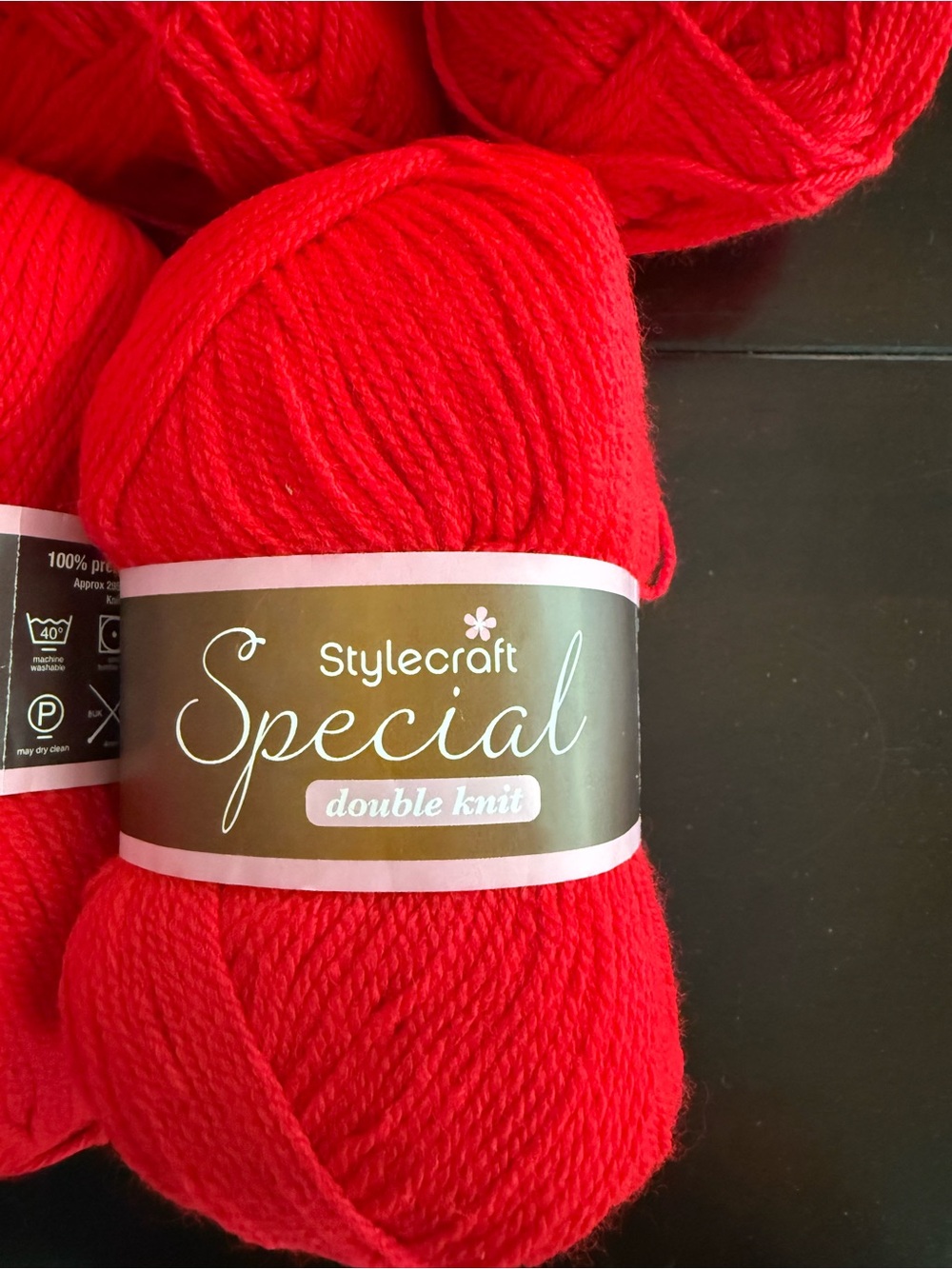 Stylecraft Special Double Knit Yarn - Vibrant Red Matador Color, 5 Skeins